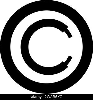 Rope line hawser cable electric circle shape for car icon in circle round black color vector illustration image solid outline style simple Stock Vector