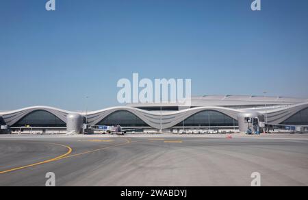 General view of Abu Dhabi International airport in Abu Dhabi, United Arab Emirates. Stock Photo