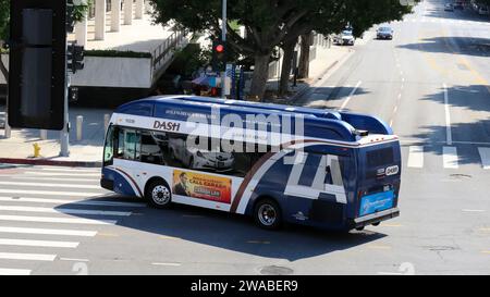 Los Angeles, California: Los Angeles LADOT Transit DASH Bus Stock Photo