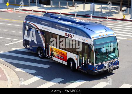 Los Angeles, California: Los Angeles LADOT Transit DASH Bus Stock Photo