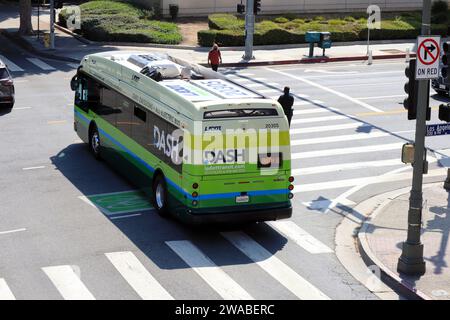 Los Angeles, California: Los Angeles LADOT Transit DASH Bus Stock Photo