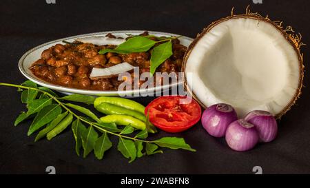 Popular south Indian  cheekpiece curry prepared with coconut and Kerala spices. Stock Photo