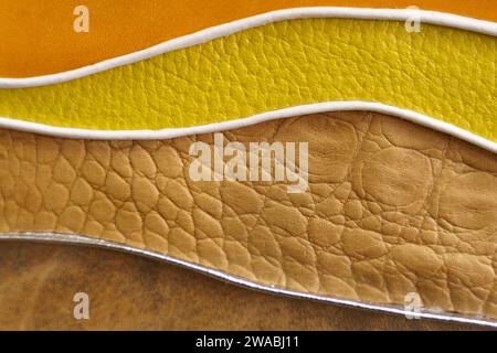 Gold crocodile leather, can use as background Stock Photo