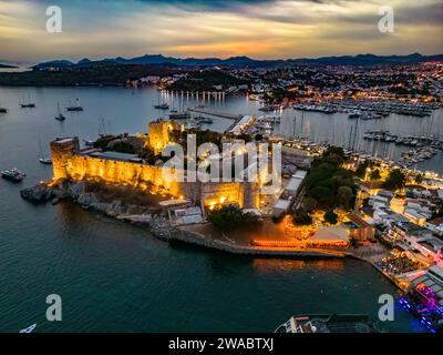 Aerial view of Bodrum in Mugla Province, Turkey. Stock Photo