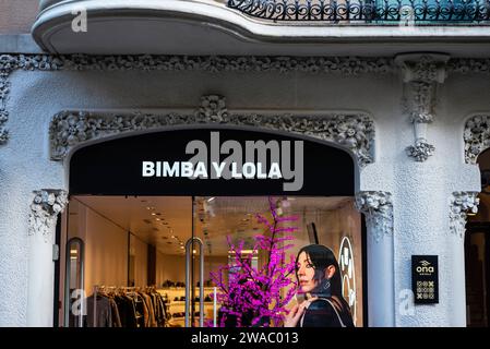 Bimba y Lola shop sign in the city centre of Santander Cantabria