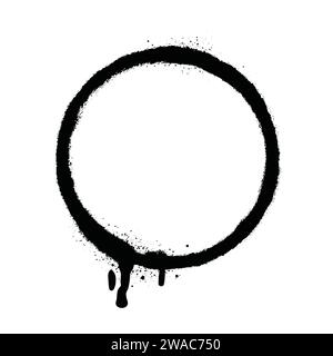 Black color spray paint or graffiti design element on the white wall background. Stock Vector