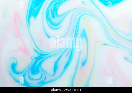 Background with multicolored veins milky white background. Texture of marble Stock Photo