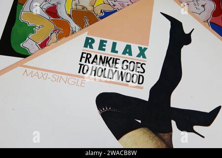 Frankie goes hollywood relax single hi-res stock photography and