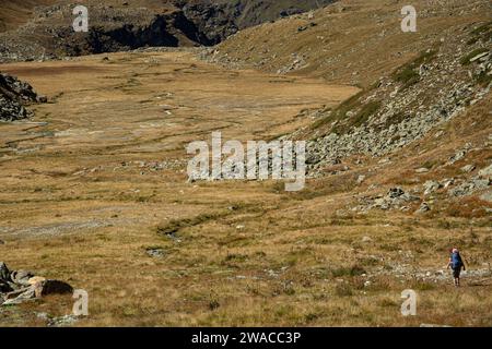 Landschaft rund um die Arpitettaz-Hütte, oberhalb von Zinal am Fuss des Weisshorns Stock Photo