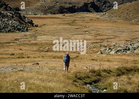 Landschaft rund um die Arpitettaz-Hütte, oberhalb von Zinal am Fuss des Weisshorns Stock Photo