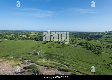 View from the top of Thorpe Cloud at dovedale in the Peak District Stock Photo