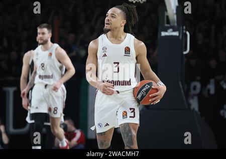 Bologna, Italy. 03rd Jan, 2024. Carsen Edwards (FC Bayern Munich) during the Euroleague basketball championship match Segafredo Virtus Bologna Vs. FC Bayern Munich. Bologna, January 03, 2024 at Segafredo Arena Credit: Independent Photo Agency/Alamy Live News Stock Photo