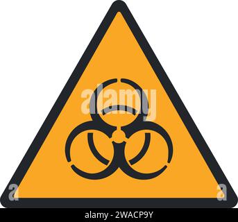 WARNING PICTOGRAM, BIOLOGICAL RISK ISO 7010 - W009 Stock Vector