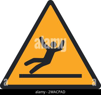 WARNING PICTOGRAM, SLIPPERY SURFACE ISO 7010 - W011 Stock Vector