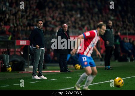 Girona, Spain, 3, January, 2024.  Spanish LaLiga EA Sports: Girona FC v Atletico de Madrid.  Michel (Coach).  Credit: Joan G/Alamy Live News Stock Photo