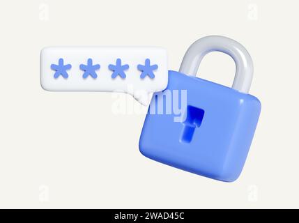 Code locked padlock on the white background. concept security Stock ...