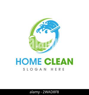 House Cleaning Service Logo Symbol Icon Design Template Stock Vector