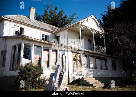 abandoned creepy house in the countryside Stock Photo