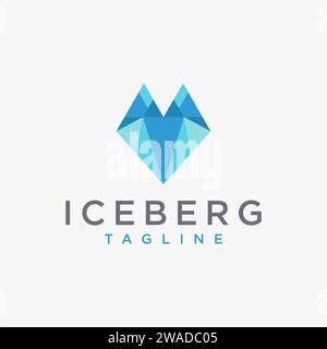 Abstract modern fox iceberg logo icon inspiration Stock Vector