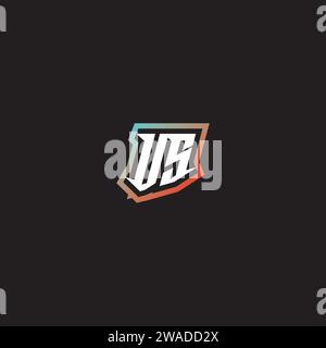 VS letter combination cool logo esport initial and cool color gradattion ideas Stock Vector
