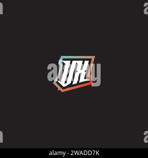 VX letter combination cool logo esport initial and cool color gradattion ideas Stock Vector