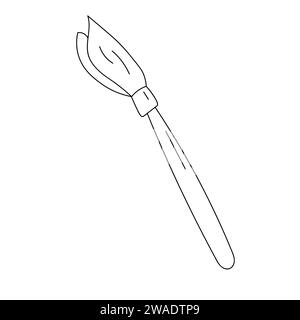Vector drawing paintbrush, hand drawn illustration in doodle style Stock Vector