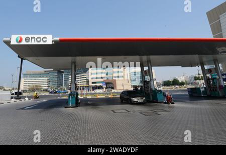 enoc petrol station in Dubai, UAE. Stock Photo