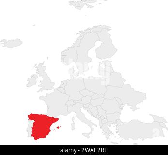 Spain Map Europe Color In BLACK CMYK color map of SPAIN Stock Vector Image & Art - Alamy