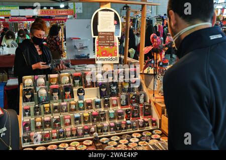 The Kimmidoll collection of Japanese dolls on display at the Oriental fair in Turin, Italy Stock Photo