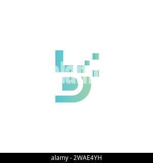 B Digital Logo Modern and simple design Stock Vector