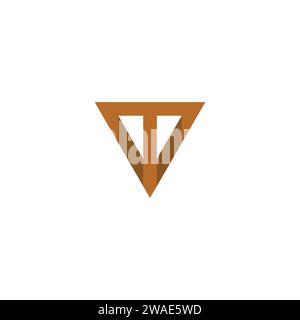 T Triangle Logo Symbol. Letter T Icon Stock Vector