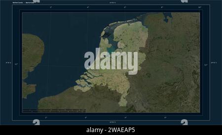 Netherlands highlighted on a high resolution satellite map Stock Photo ...