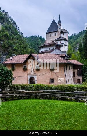 The castle-like complex of San Romedio, a place of pilgrimage in the ...