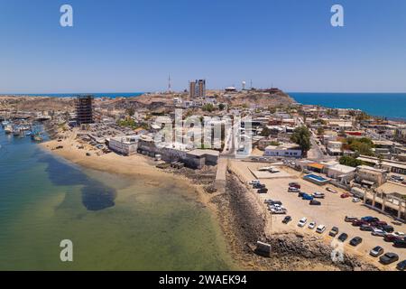 An aerial view of El Malecon, Puerto Penasco on a sunny day Stock Photo