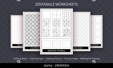 How to Draw a Zentangle. Step by Step Drawing Tutorial. Draw Guide ...
