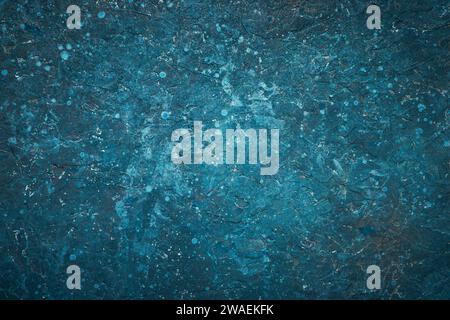 Dark blue old vintage backdrop, grey wall texture background Stock Photo