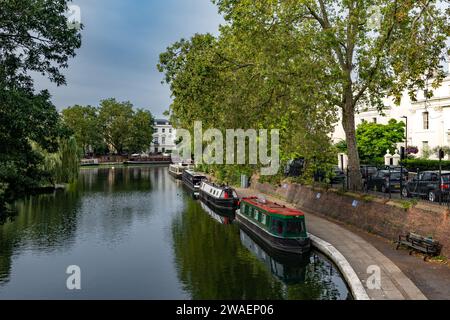 Little Venice In North Paddington With House Boats And Canals In London, United Kingdom Stock Photo