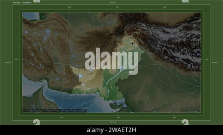 Pakiland Islamabad Capital Territory, capital territory of Pakistan. Colored ...