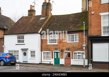 Old cottages in Germain Street, Chesham, Buckinghamshire, England, UK Stock Photo