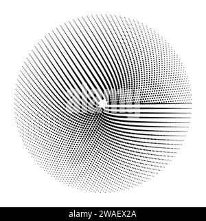 Halftone dotted circle vector. Stock Vector