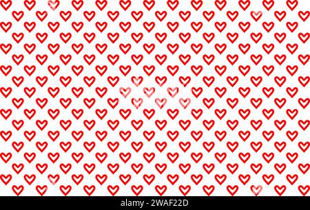 Heart seamless pattern background. Flat vector illustration Stock Vector
