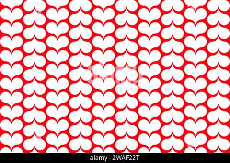 Heart seamless pattern background. Flat vector illustration Stock Vector