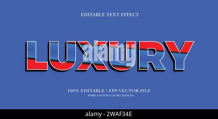 Luxury 3d text effect styles mockup concept Black text Stock Vector