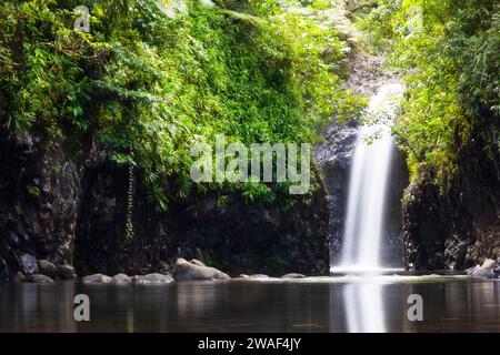 Wainibau Falls, Lavena Coastal Walk, Bouma National Heritage Park, Taveuni, Fiji Stock Photo