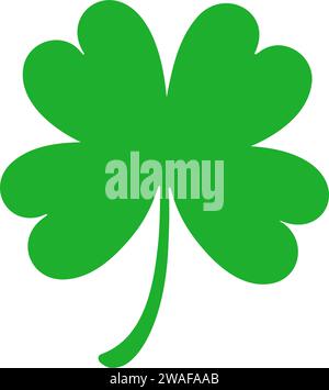 Four leaf clover icon symbol. Flat vector illustration Stock Vector