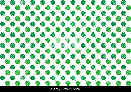 Seamless pattern of Four leaf clover background. Vector illustration Stock Vector