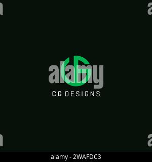 CG Logo Design Simple and clean design Stock Vector