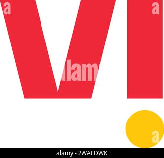 Vi logo | Vodafone idea logo vector Stock Vector