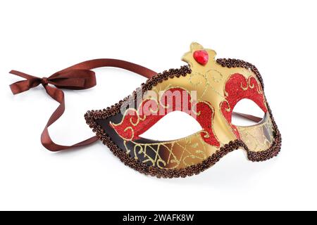 Gold red and brown carnival mask Stock Photo