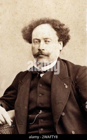 Portrait of Alexandre Dumas fils (1824-1895). french writer Stock Photo